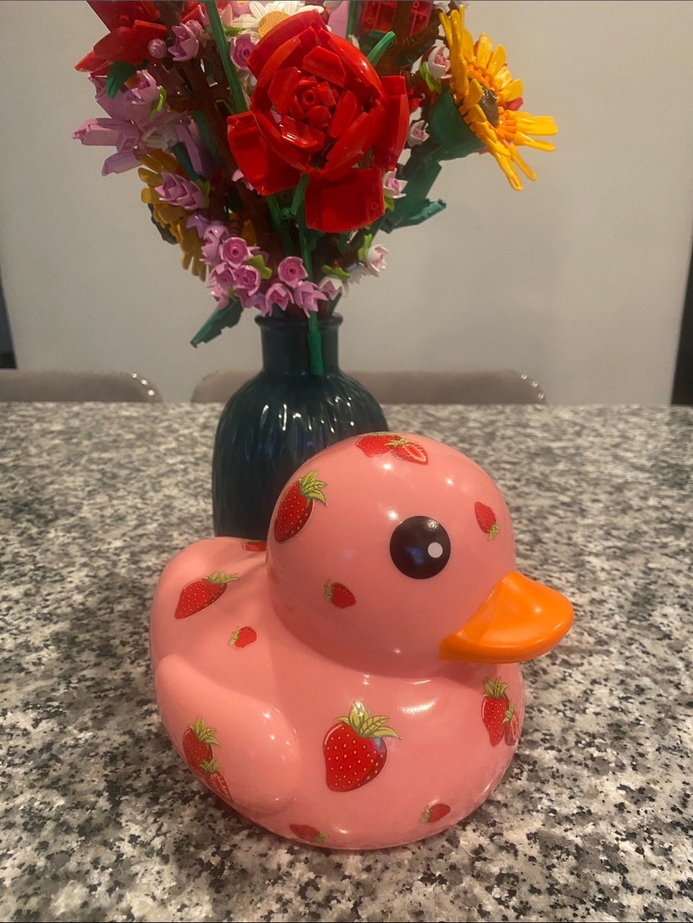 Large Strawberry Rubber Ducky